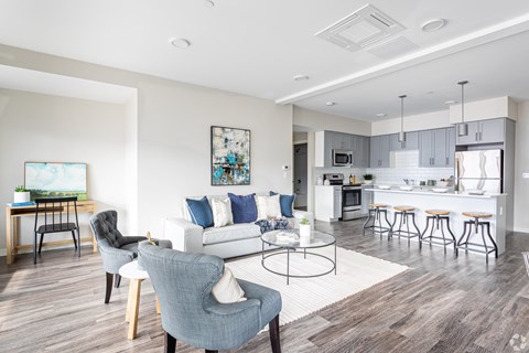 Open concept kitchen at Oriole Landing, Massachusetts